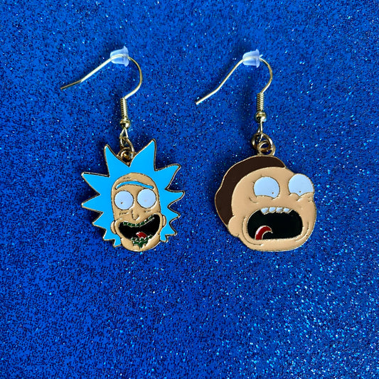 Rick and Morty Alloy Earrings