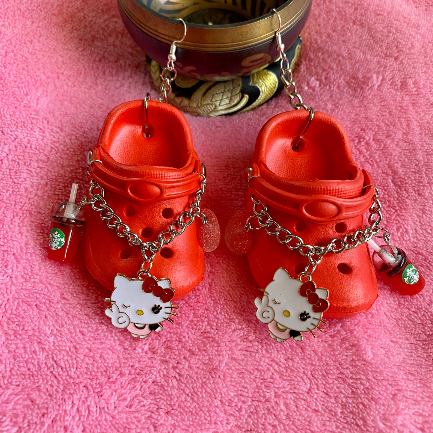 Hello Kitty Snack Croc Earrings