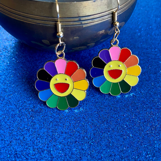 Flower Power Alloy Earrings